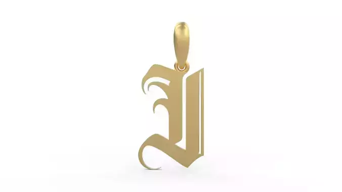 Initial Letters Pendant Avestrava Regular I 3D print model
