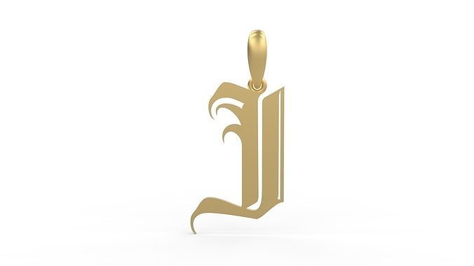 Initial Letters Pendant Avestrava Regular J 3D print model