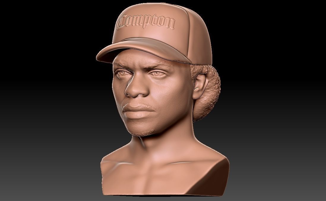 Eazy-E bust for 3D printing 3D print model_2