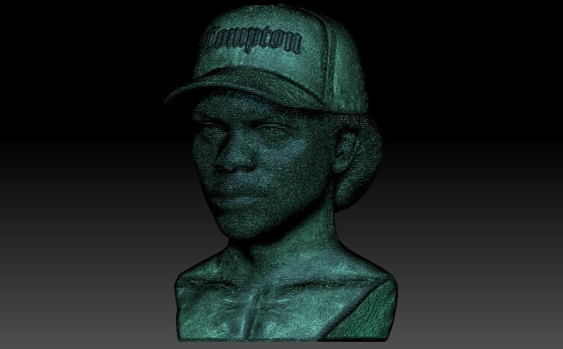 Eazy-E bust for 3D printing 3D print model_26