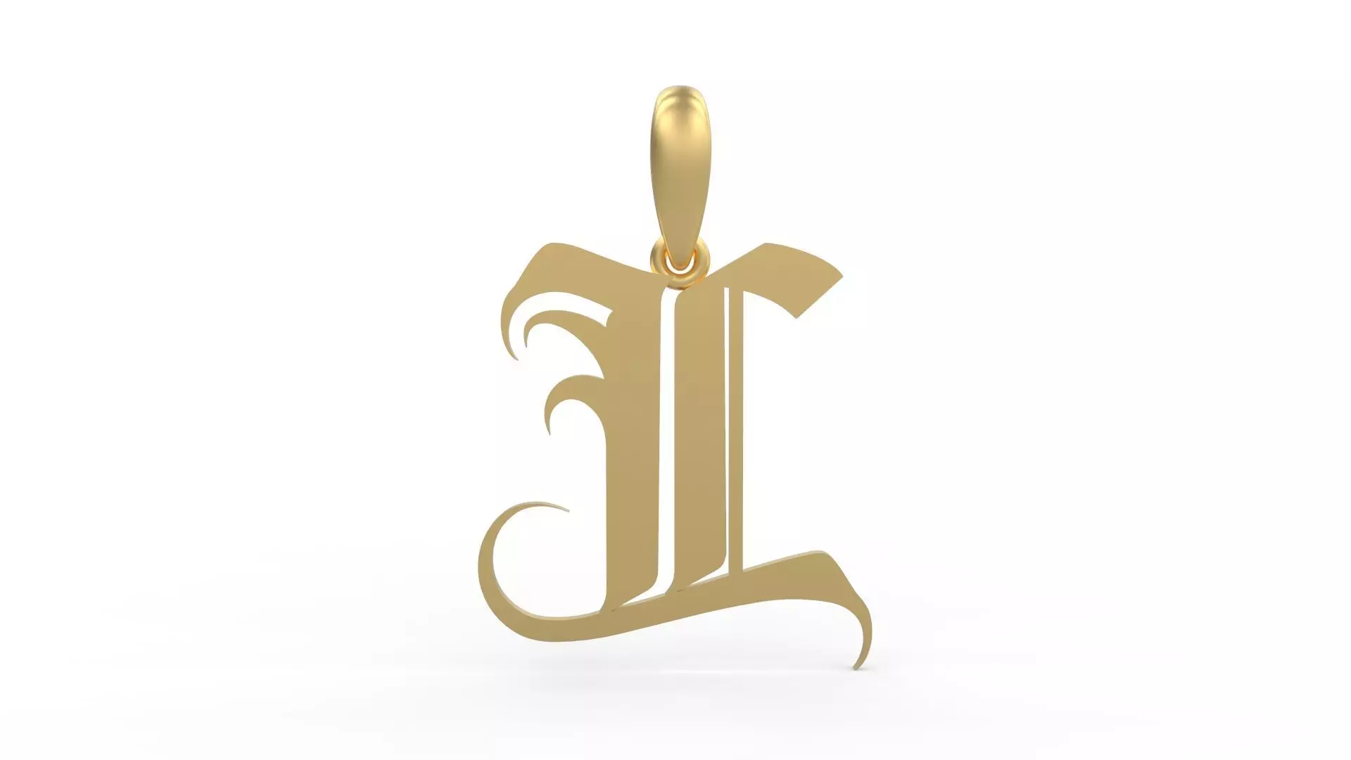 Initial Letters Pendant Avestrava Regular L 3D print model_0
