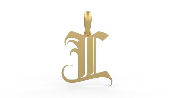 Initial Letters Pendant Avestrava Regular L 3D print model