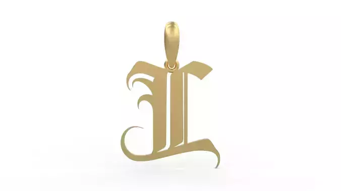 Initial Letters Pendant Avestrava Regular L