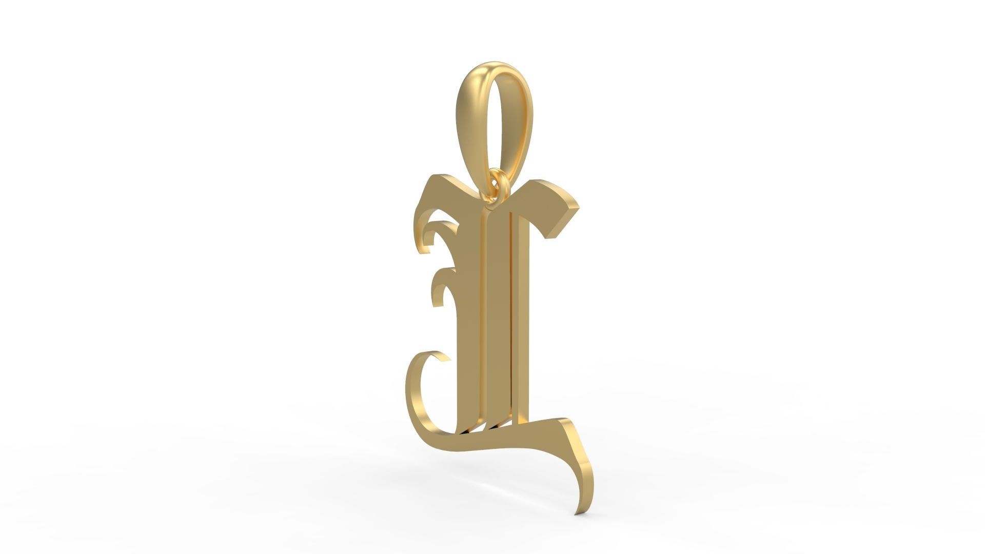 Initial Letters Pendant Avestrava Regular L 3D print model_1