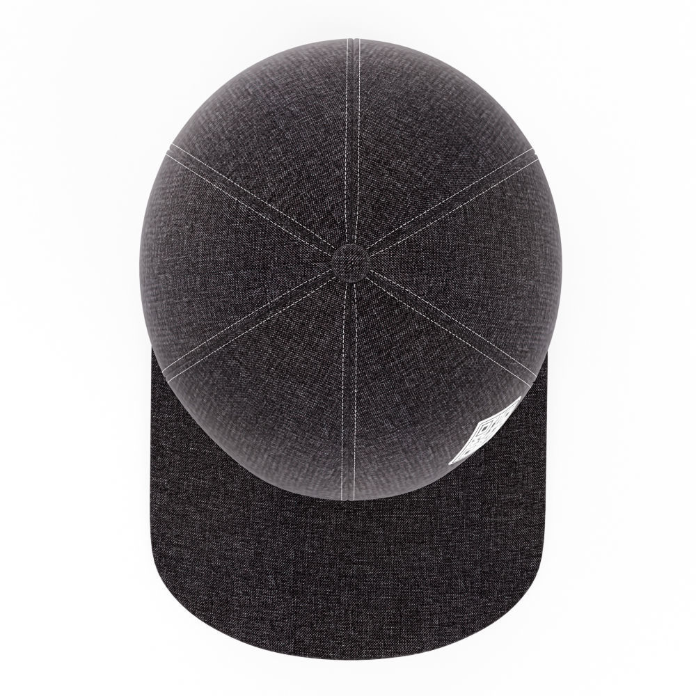 Baseball cap with qr code 3D model_4