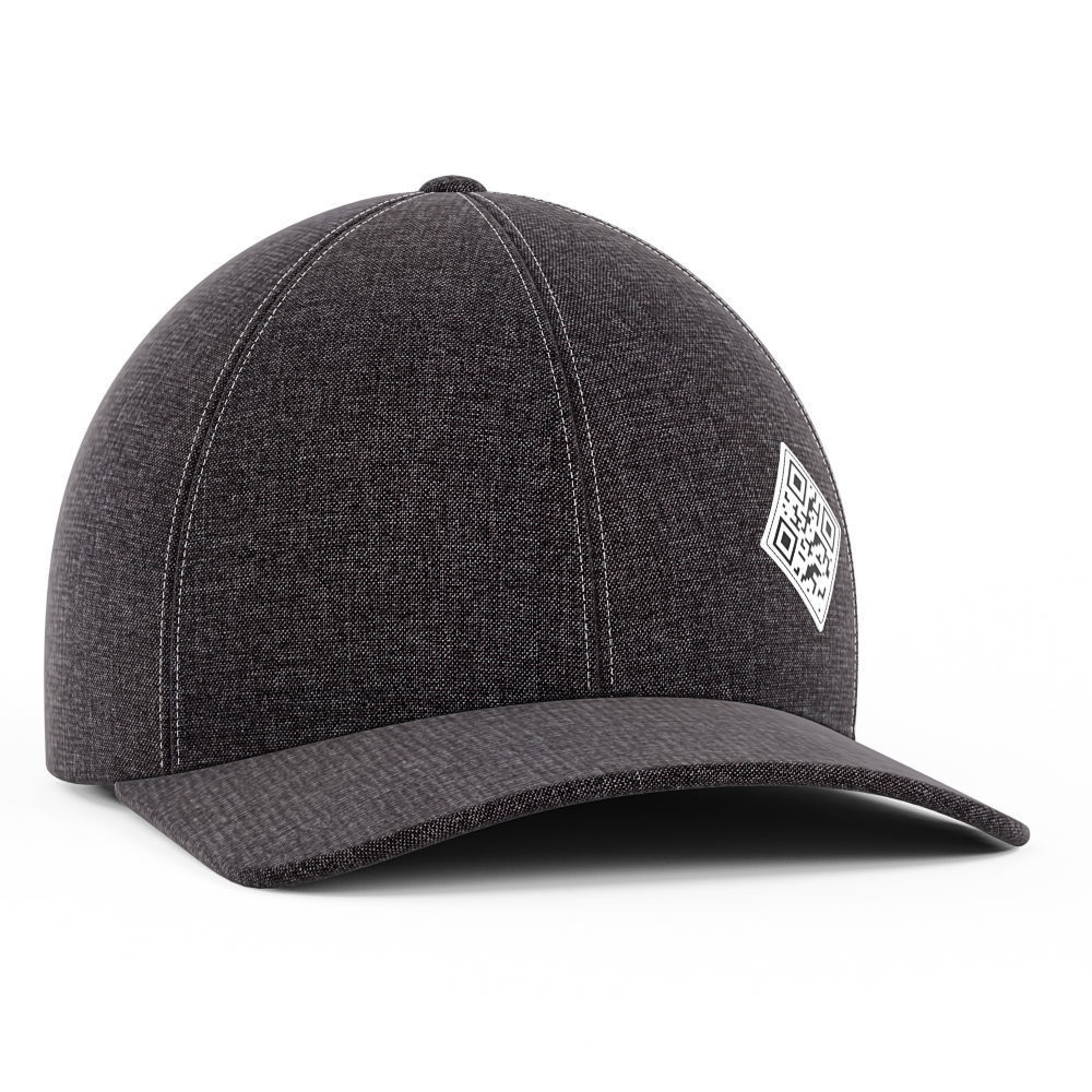 Baseball cap with qr code 3D model_1