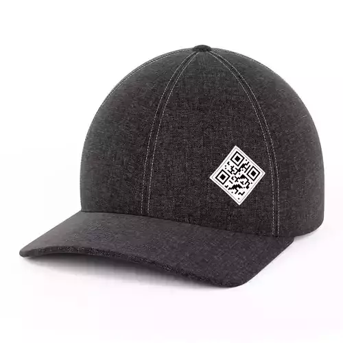 Baseball cap with qr code