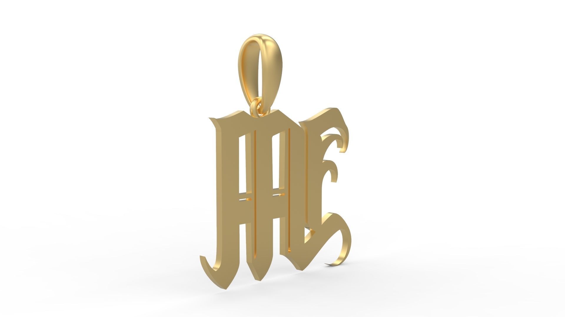 Initial Letters Pendant Avestrava Regular M 3D print model_3