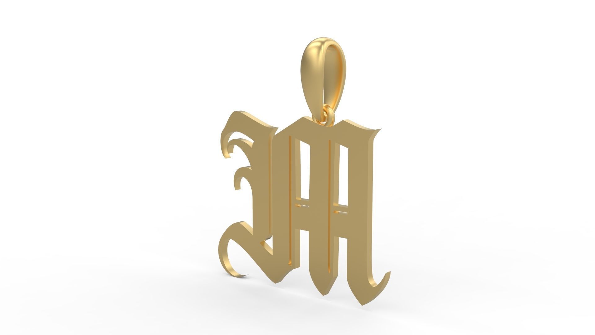 Initial Letters Pendant Avestrava Regular M 3D print model_1