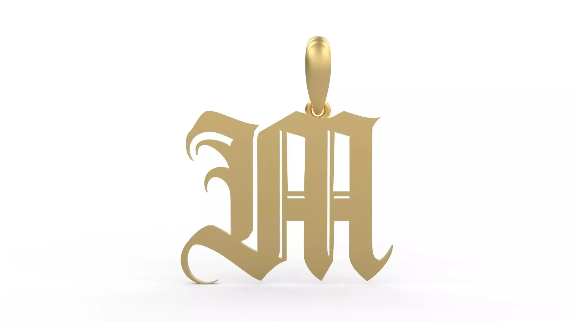 Initial Letters Pendant Avestrava Regular M 3D print model_0