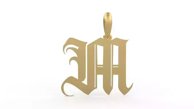 Initial Letters Pendant Avestrava Regular M 3D print model