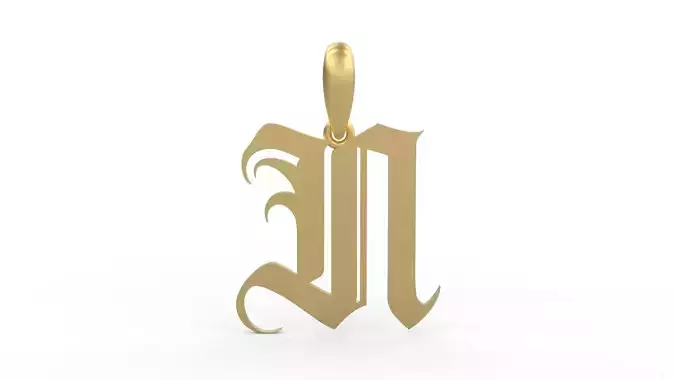 Initial Letters Pendant Avestrava Regular N