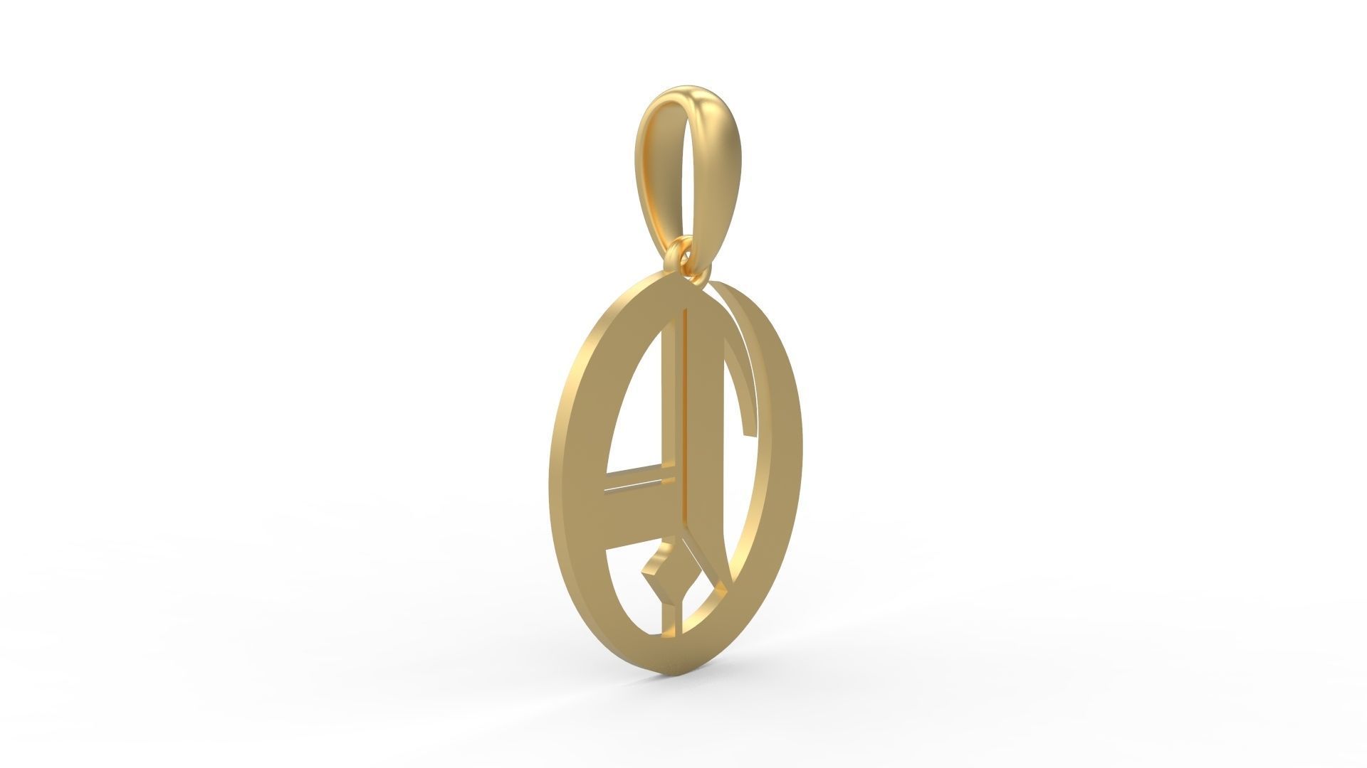 Initial Letters Pendant Avestrava Regular O 3D print model_3