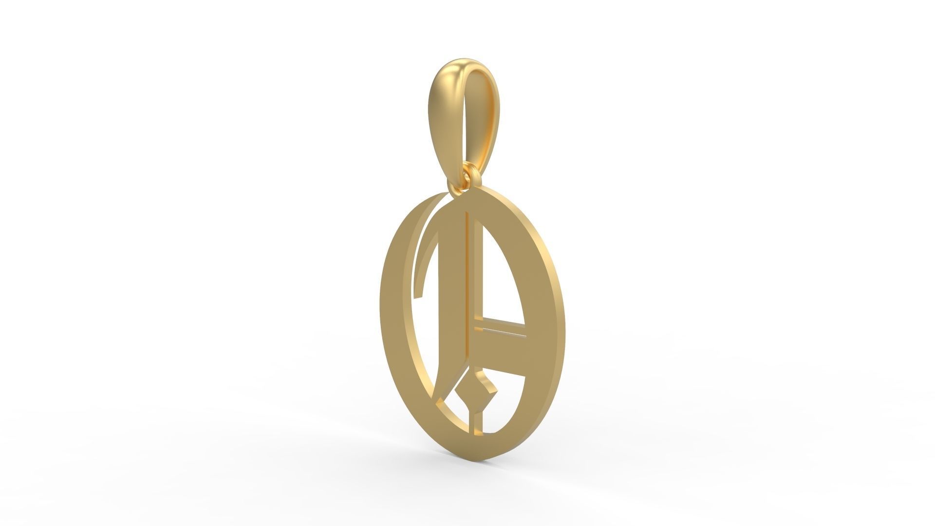 Initial Letters Pendant Avestrava Regular O 3D print model_1