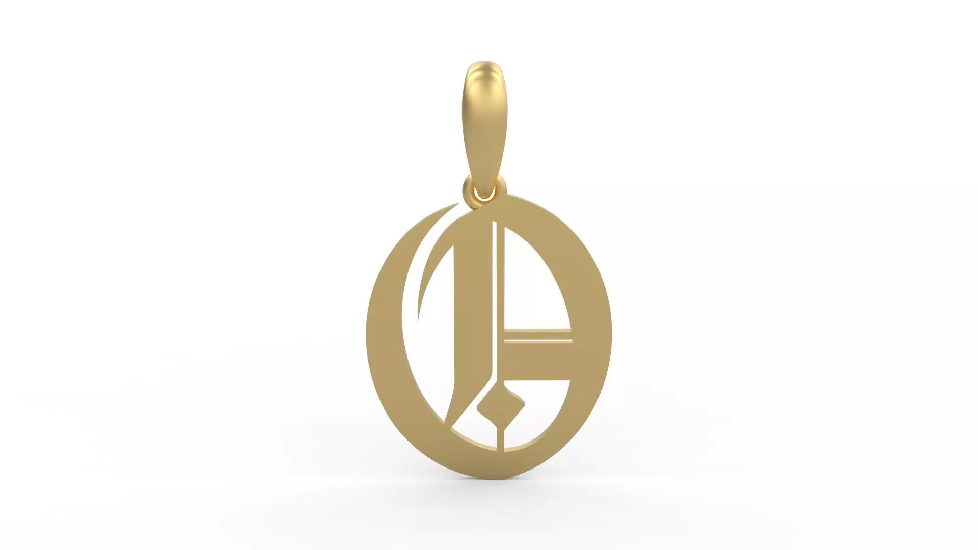 Initial Letters Pendant Avestrava Regular O 3D print model_0