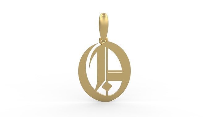 Initial Letters Pendant Avestrava Regular O 3D print model