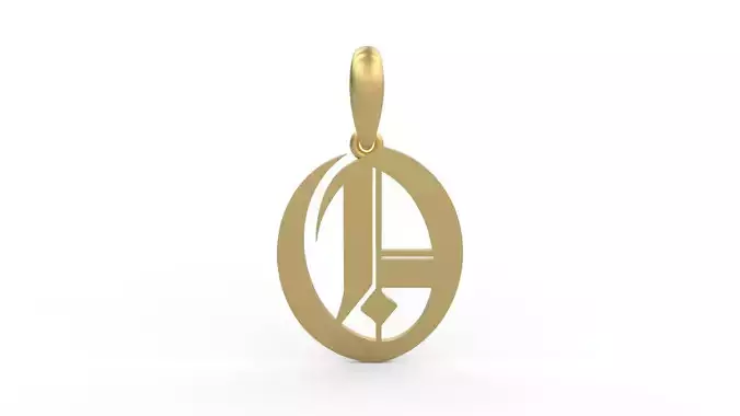 Initial Letters Pendant Avestrava Regular O 3D print model