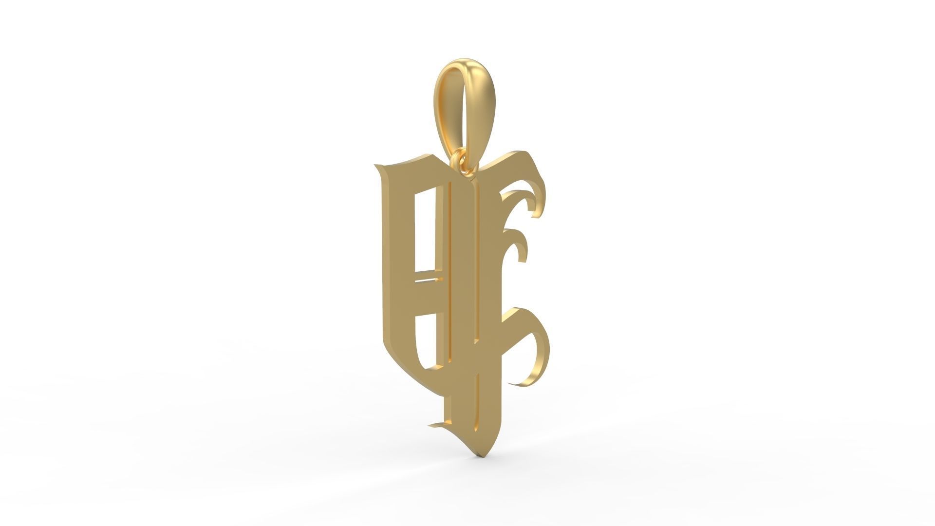 Initial Letters Pendant Avestrava Regular P 3D print model_3