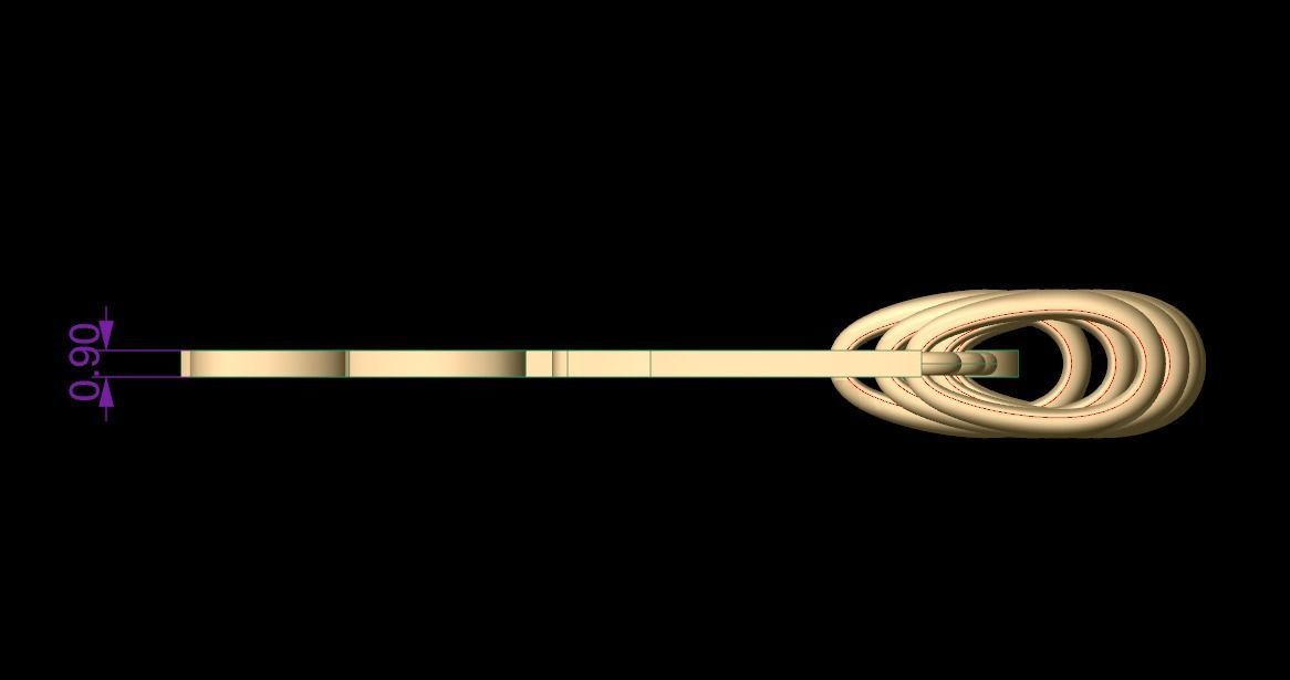 Initial Letters Pendant Avestrava Regular P 3D print model_5