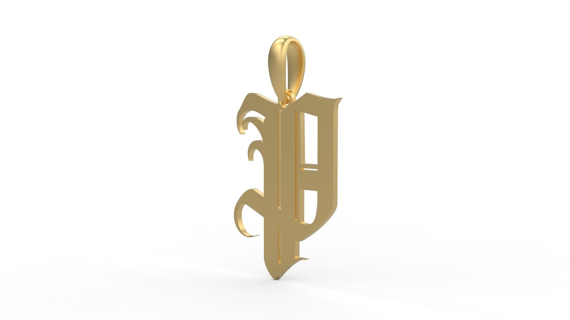 Initial Letters Pendant Avestrava Regular P 3D print model_1