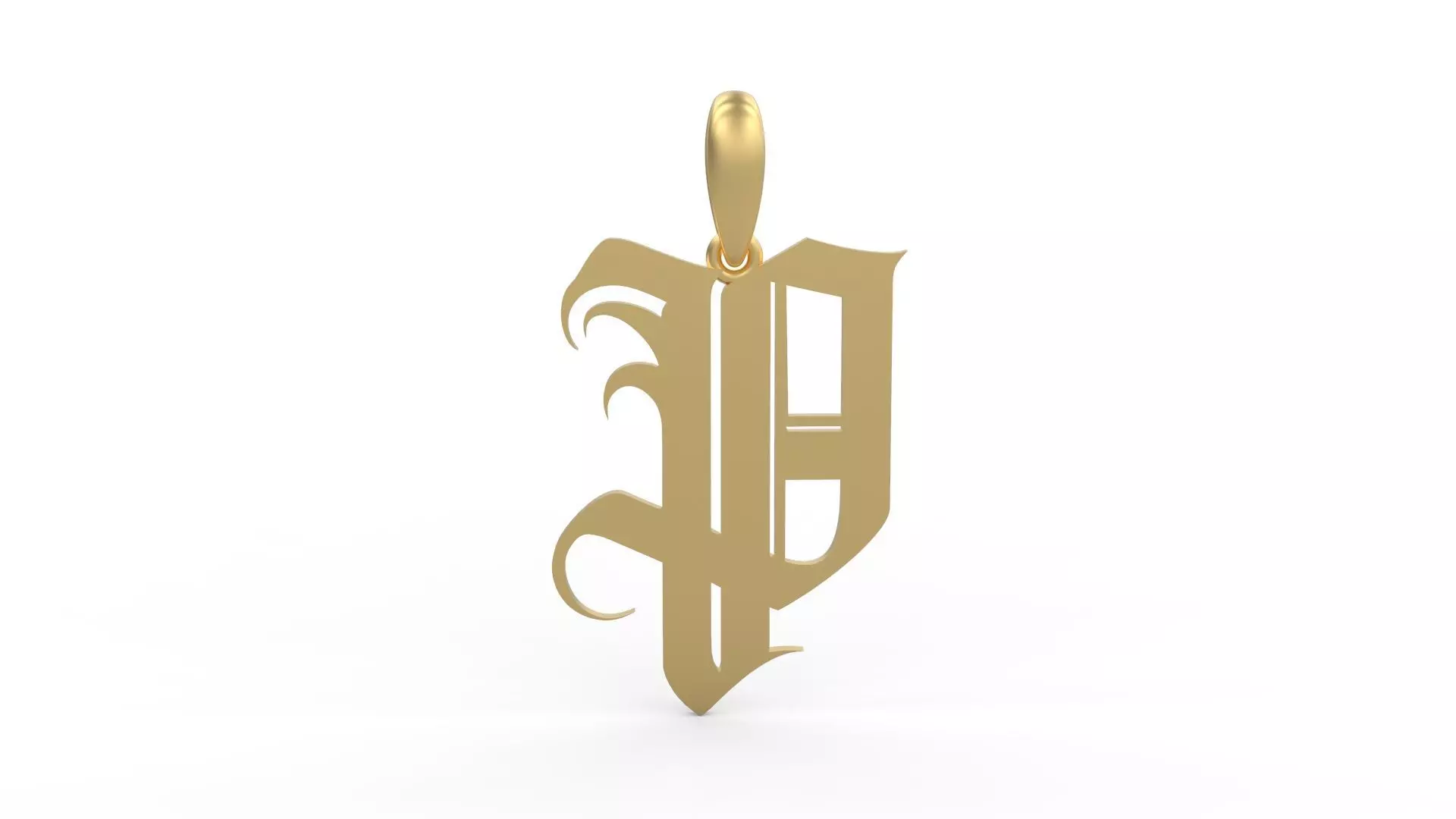 Initial Letters Pendant Avestrava Regular P 3D print model_0