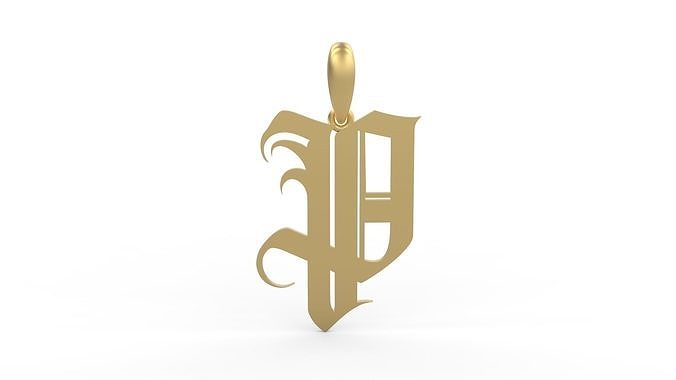 Initial Letters Pendant Avestrava Regular P 3D print model