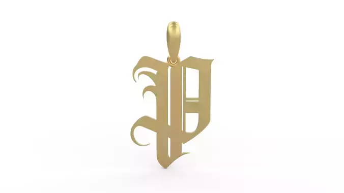 Initial Letters Pendant Avestrava Regular P