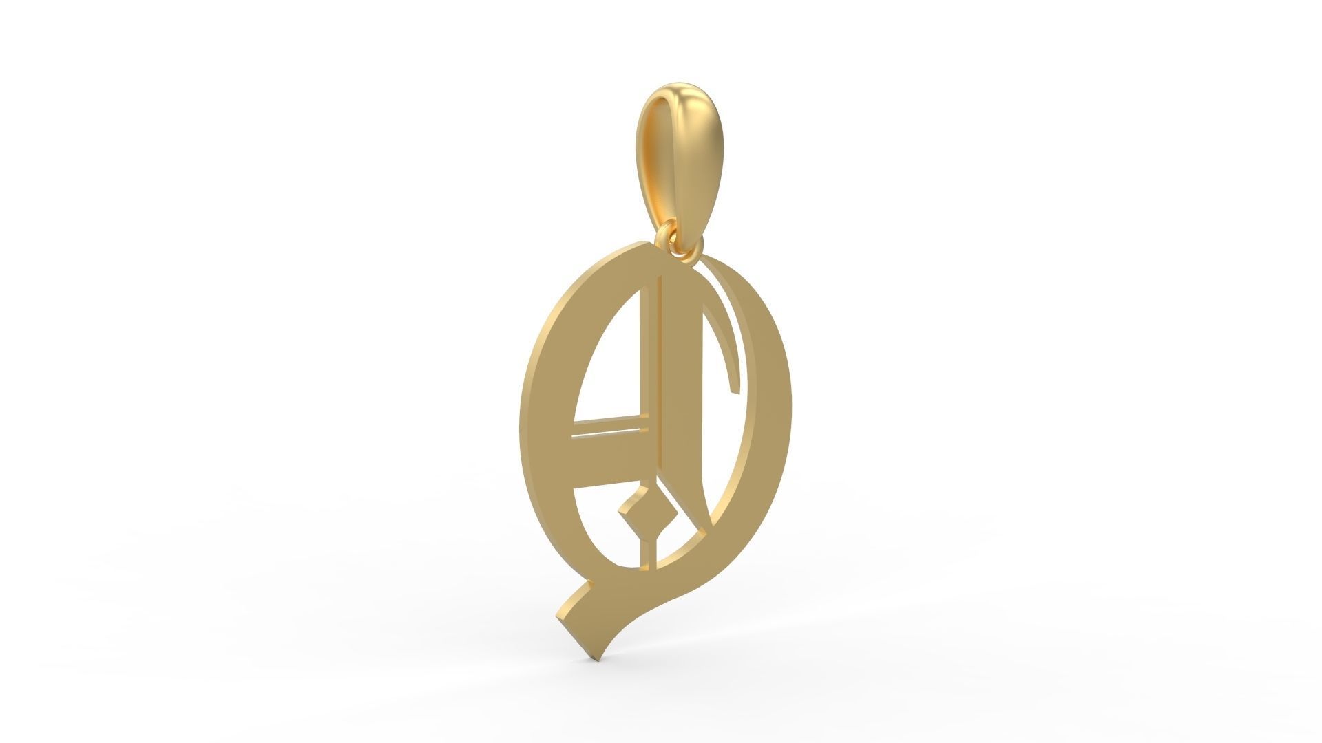 Initial Letters Pendant Avestrava Regular Q 3D print model_3