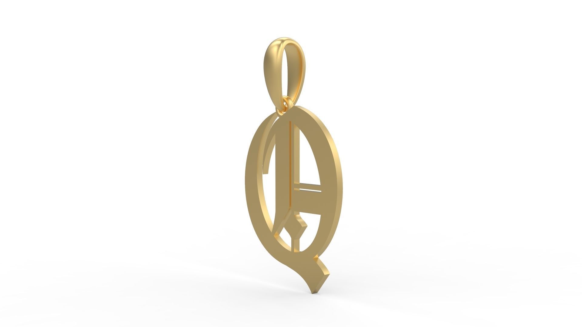 Initial Letters Pendant Avestrava Regular Q 3D print model_1