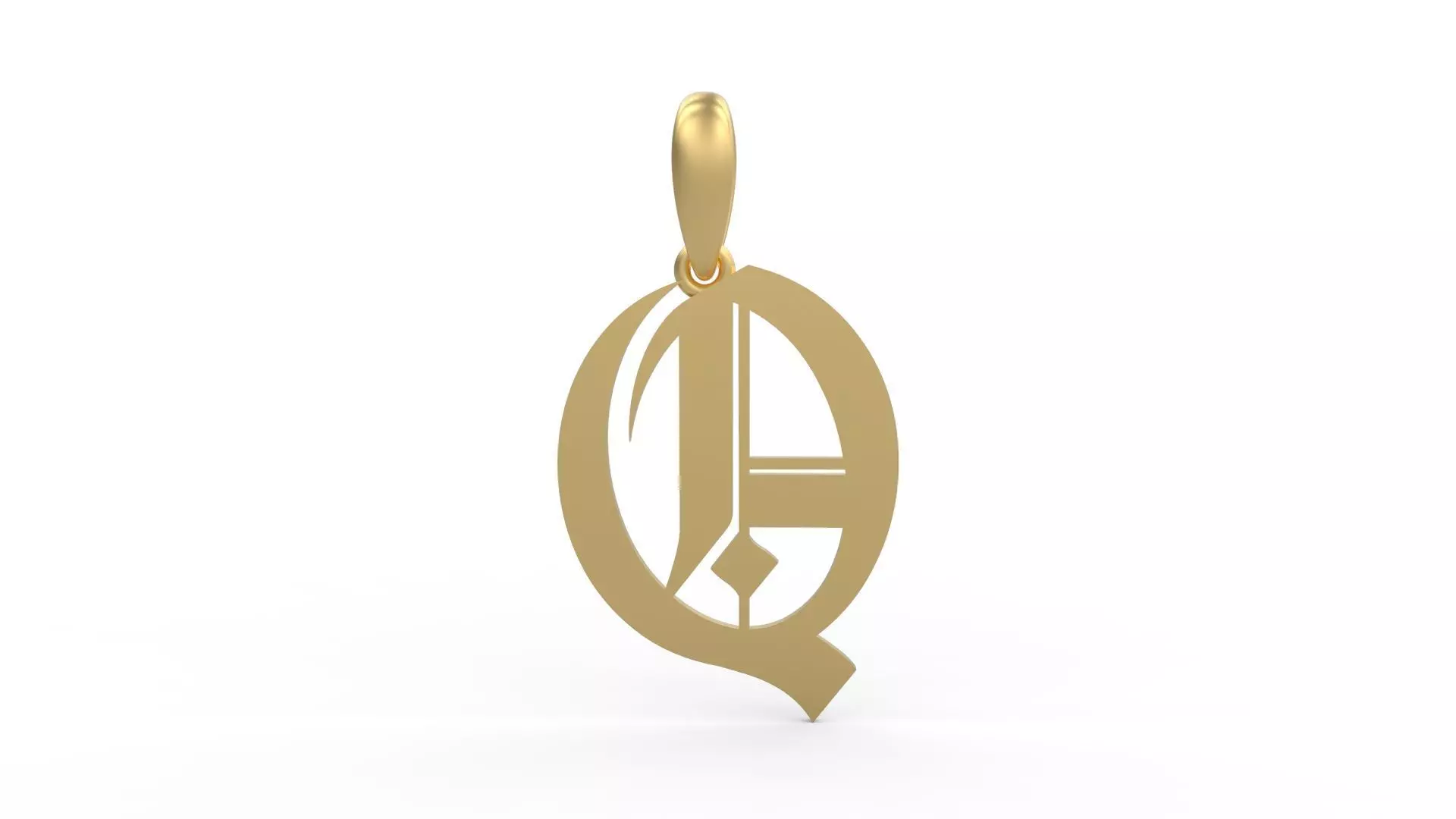 Initial Letters Pendant Avestrava Regular Q 3D print model_0