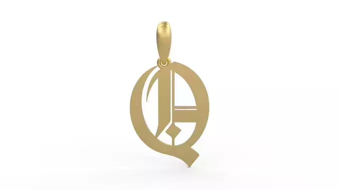 Initial Letters Pendant Avestrava Regular Q 3D print model