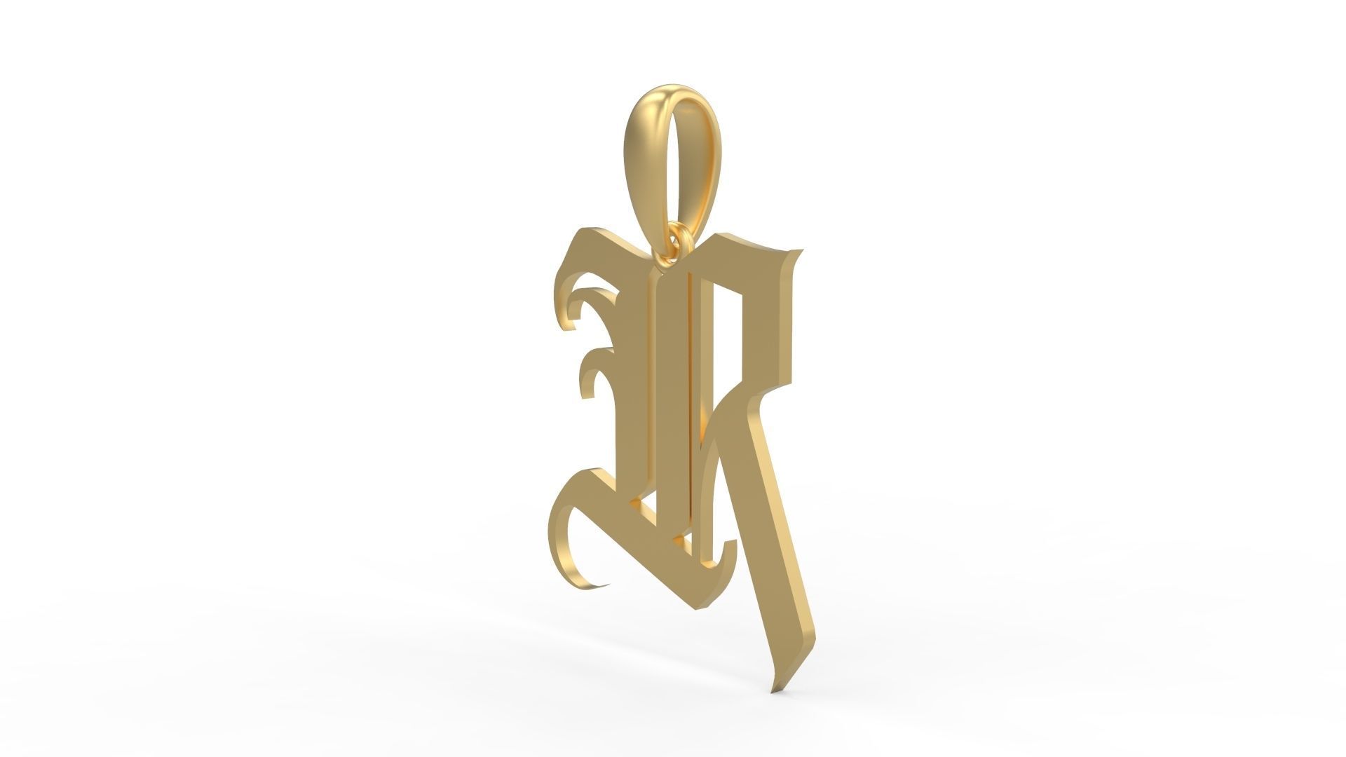 Initial Letters Pendant Avestrava Regular R 3D print model_1