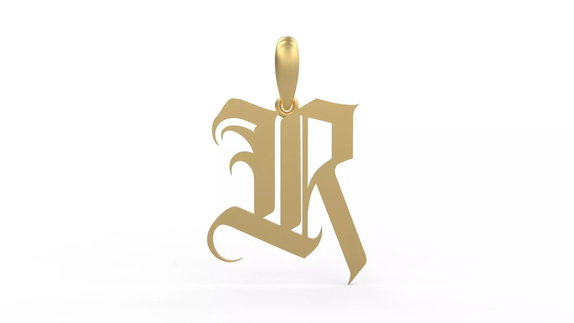 Initial Letters Pendant Avestrava Regular R 3D print model_0