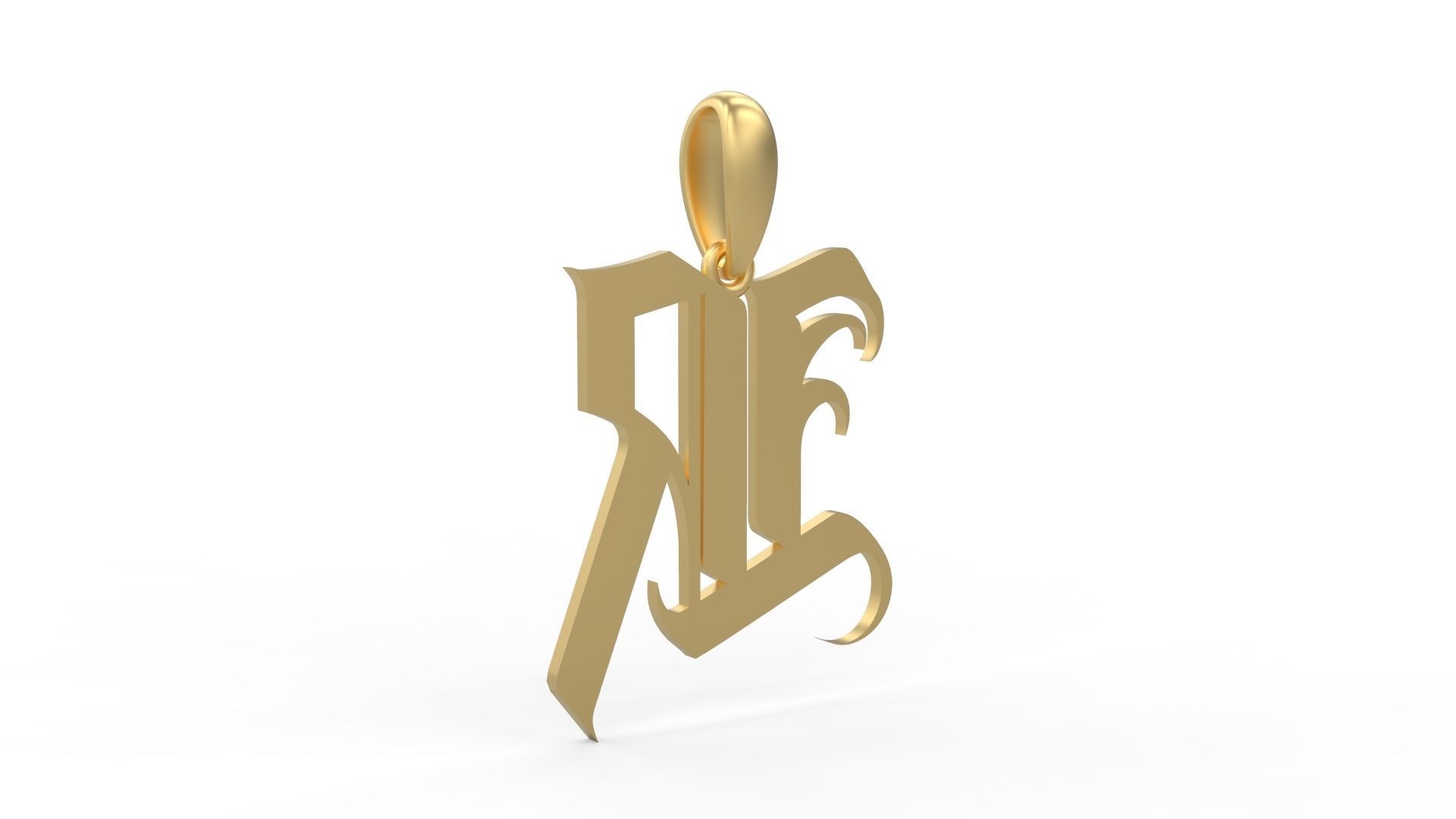 Initial Letters Pendant Avestrava Regular R 3D print model_3