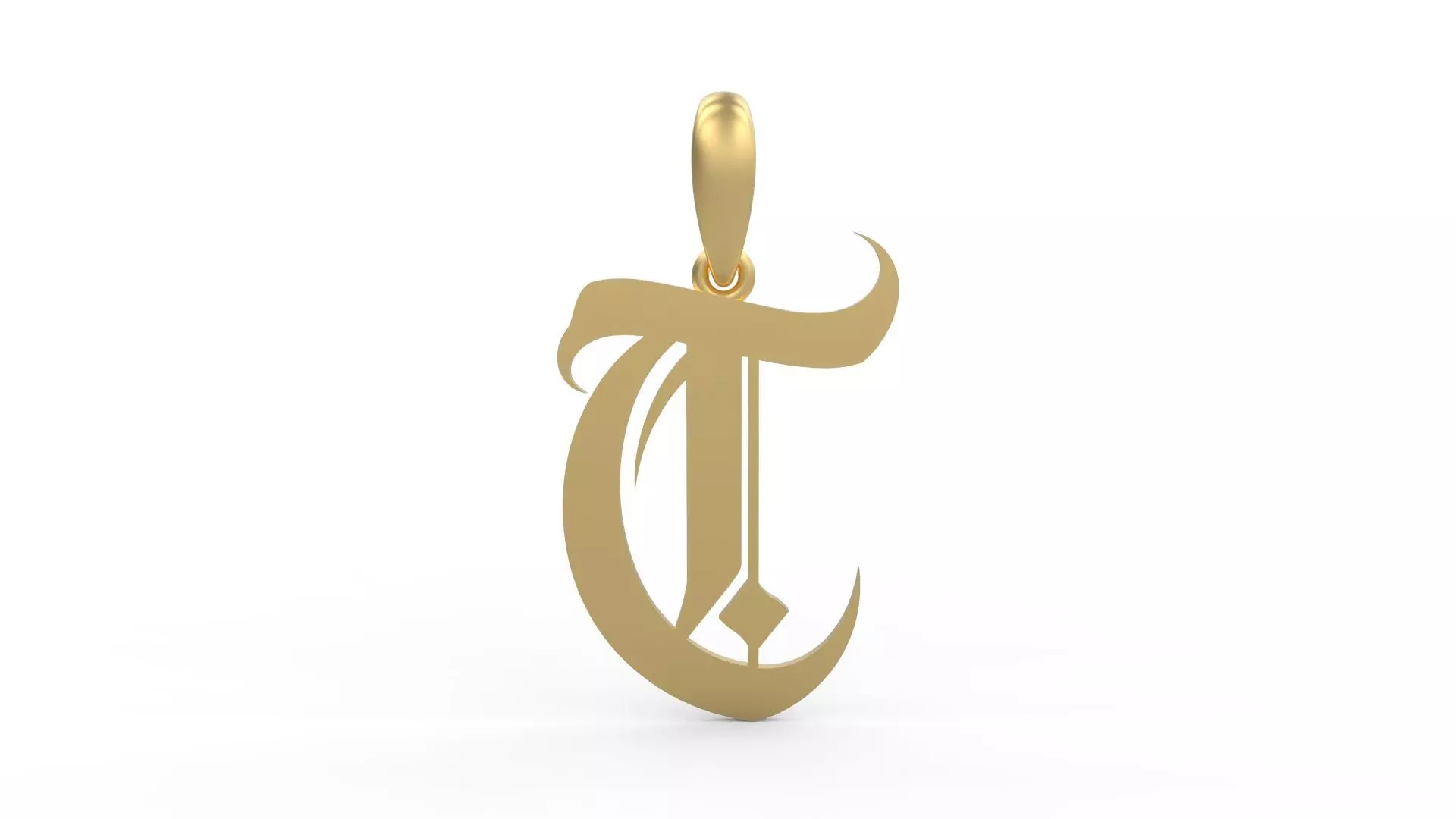 Initial Letters Pendant Avestrava Regular T 3D print model_0