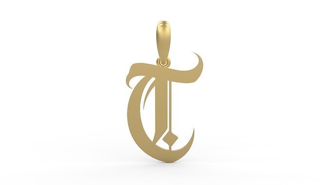 Initial Letters Pendant Avestrava Regular T 3D print model