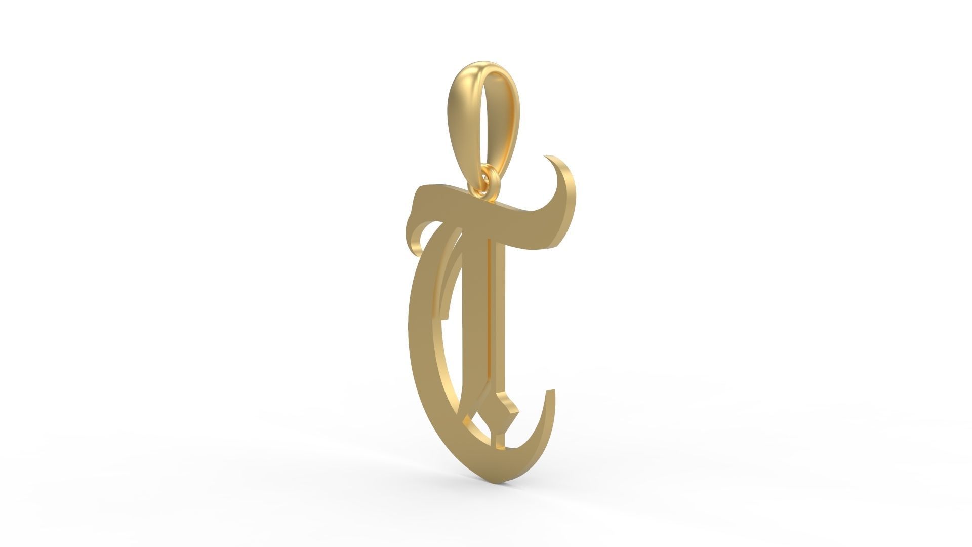 Initial Letters Pendant Avestrava Regular T 3D print model_1