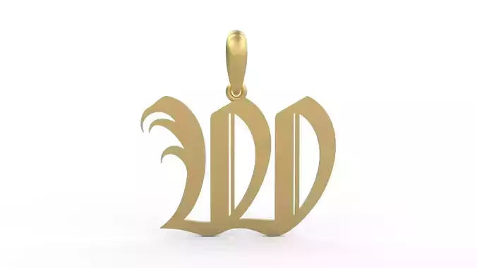 Initial Letters Pendant Avestrava Regular W