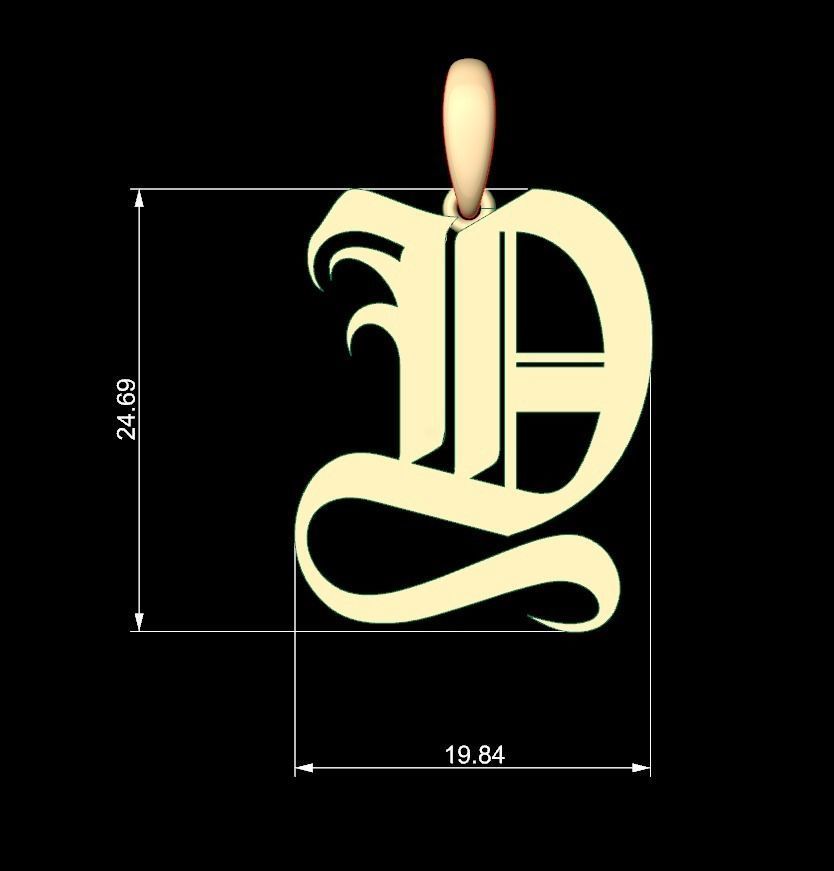 Initial Letters Pendant Avestrava Regular Y 3D print model_4