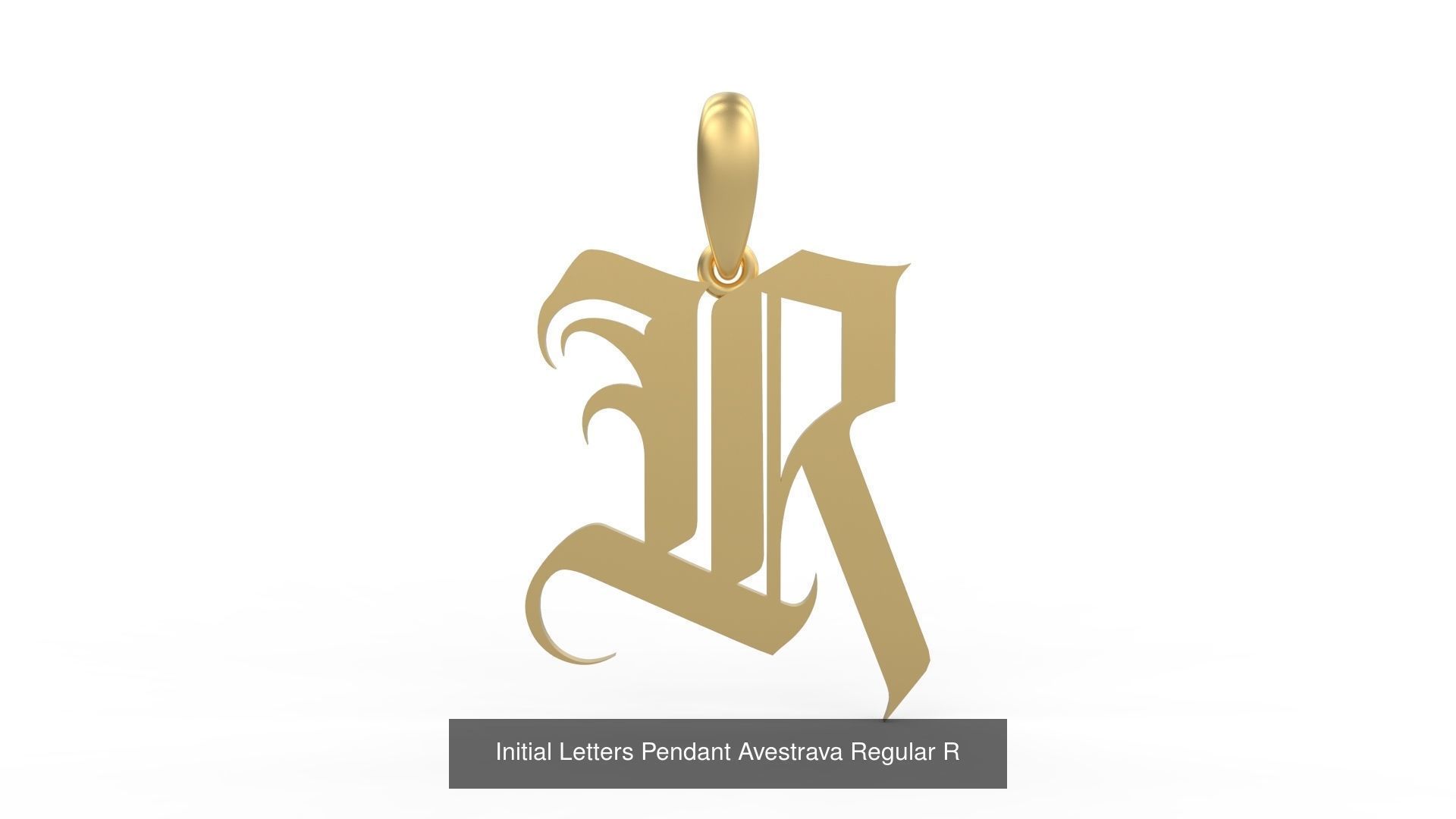 Initial Letters Pendant Alphabets Avestrava Regular 3D Model Collection_20