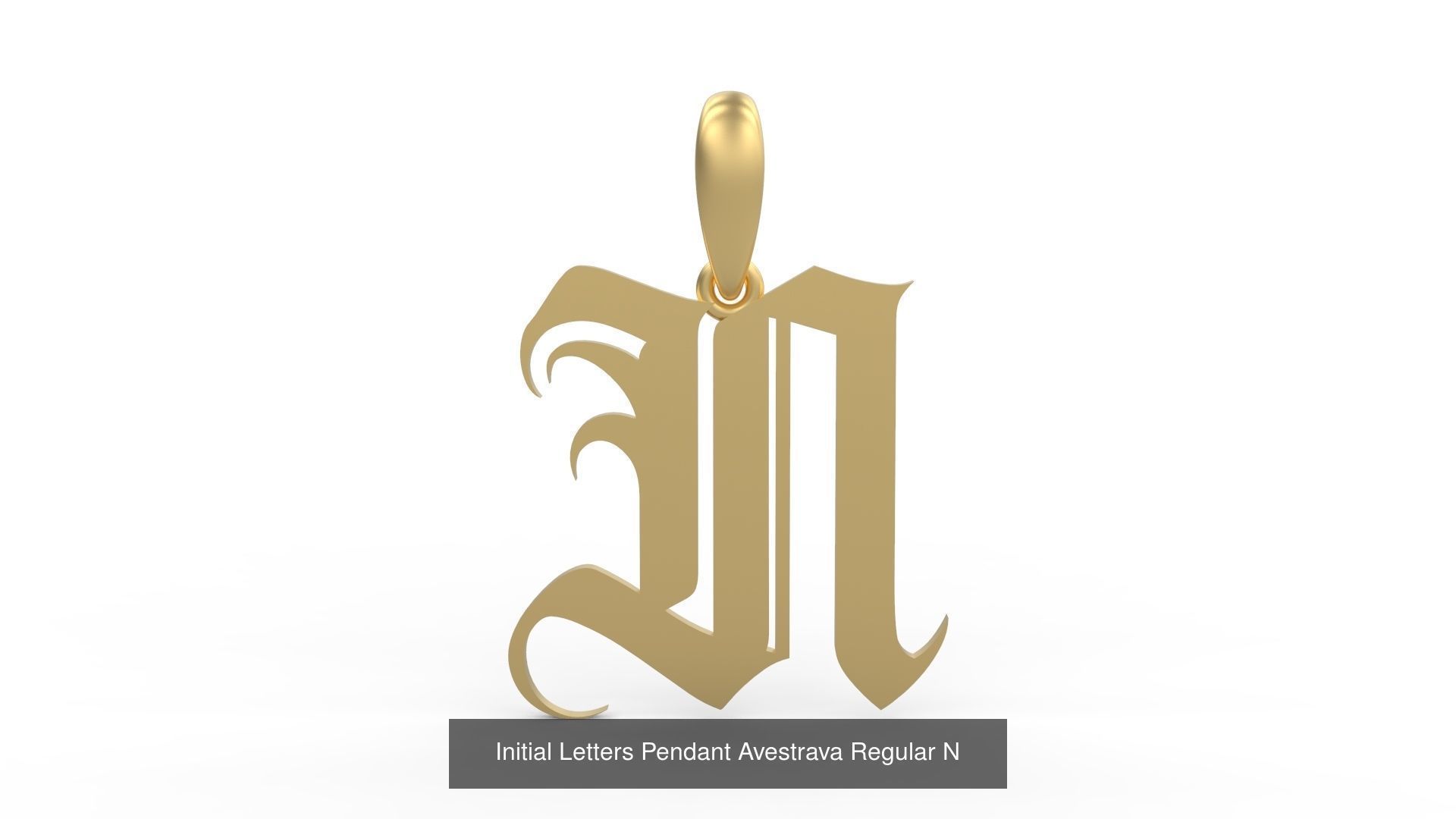 Initial Letters Pendant Alphabets Avestrava Regular 3D Model Collection_16