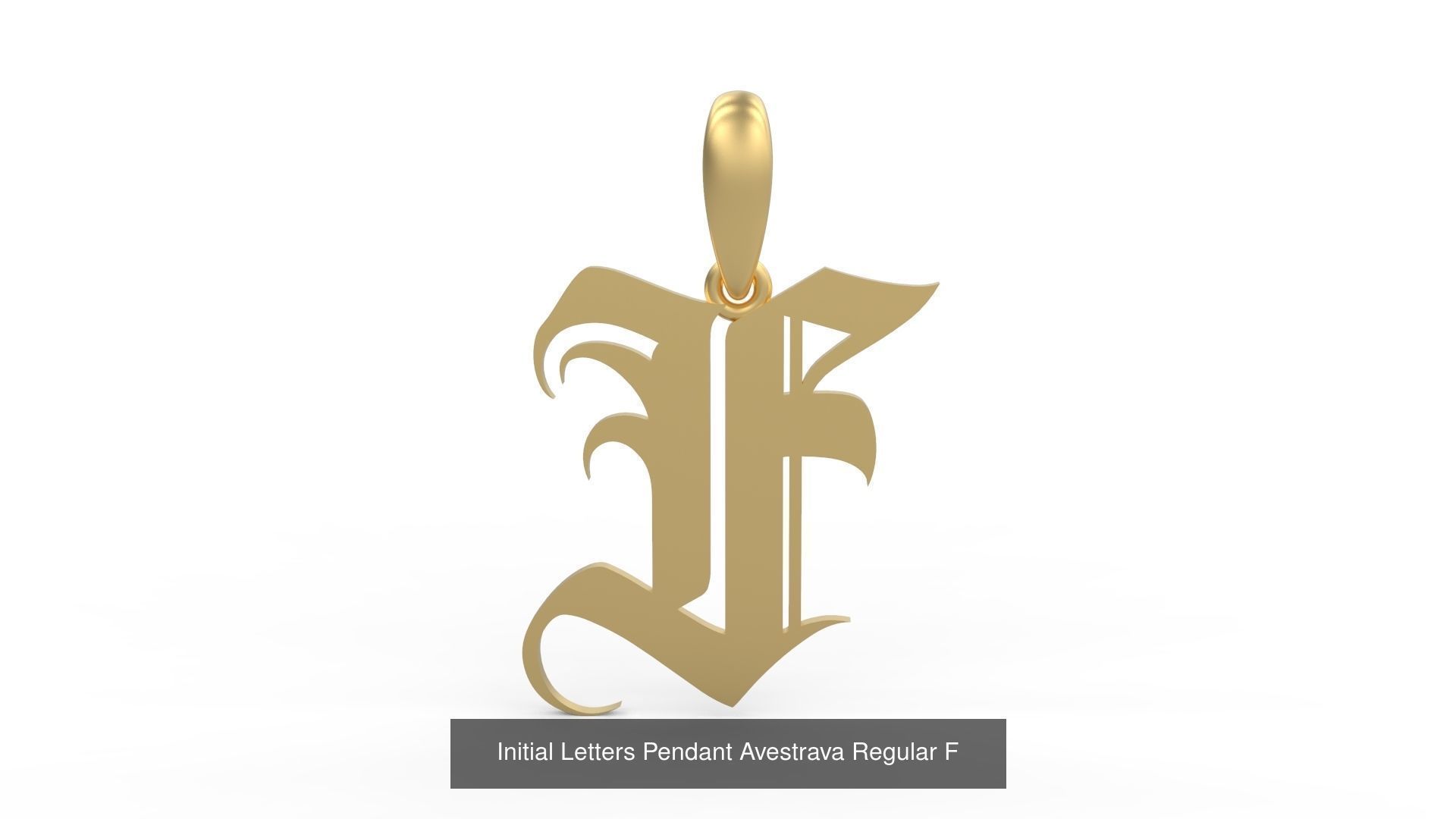 Initial Letters Pendant Alphabets Avestrava Regular 3D Model Collection_8