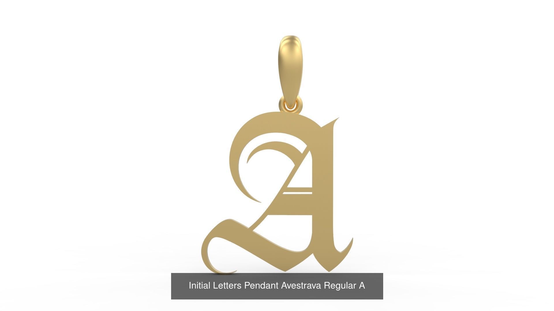 Initial Letters Pendant Alphabets Avestrava Regular 3D Model Collection_3