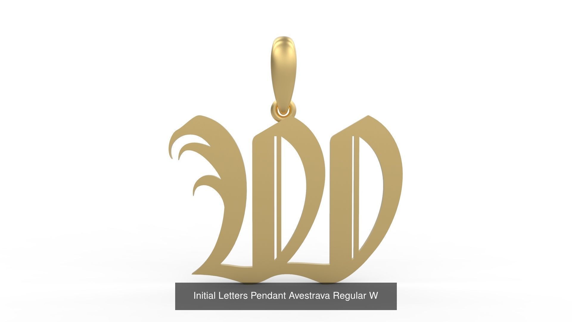 Initial Letters Pendant Alphabets Avestrava Regular 3D Model Collection_25