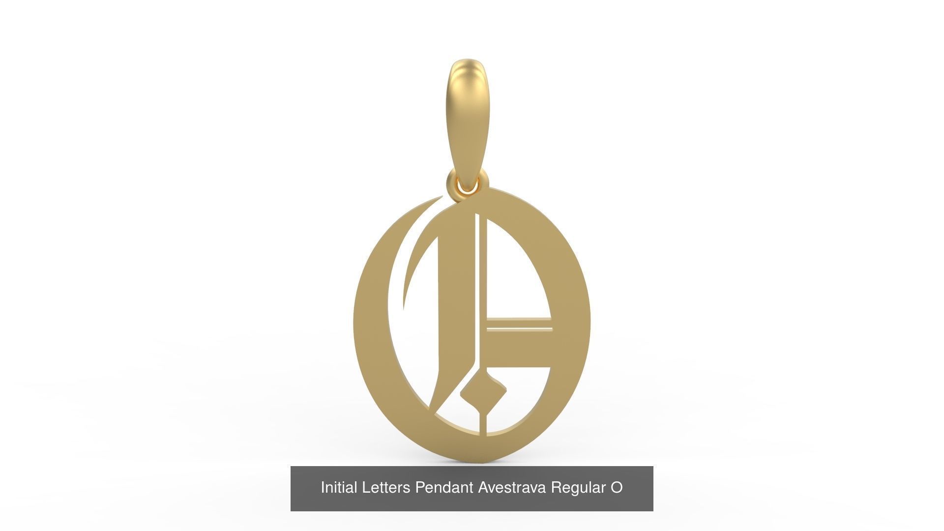 Initial Letters Pendant Alphabets Avestrava Regular 3D Model Collection_17
