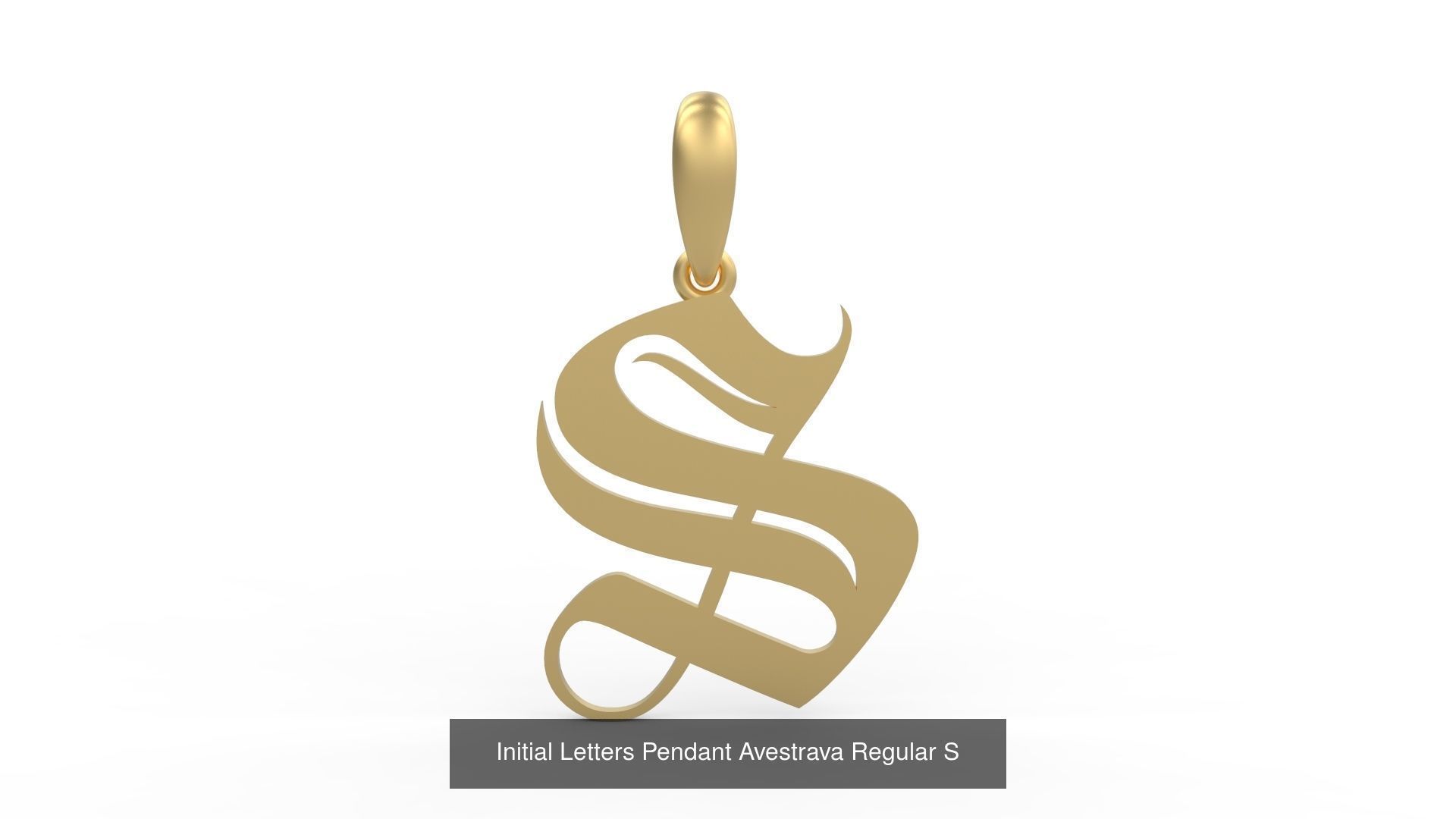 Initial Letters Pendant Alphabets Avestrava Regular 3D Model Collection_21
