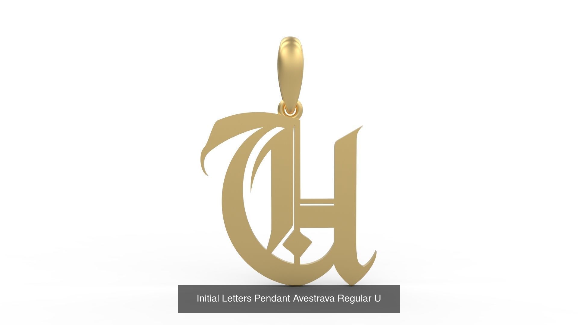 Initial Letters Pendant Alphabets Avestrava Regular 3D Model Collection_23