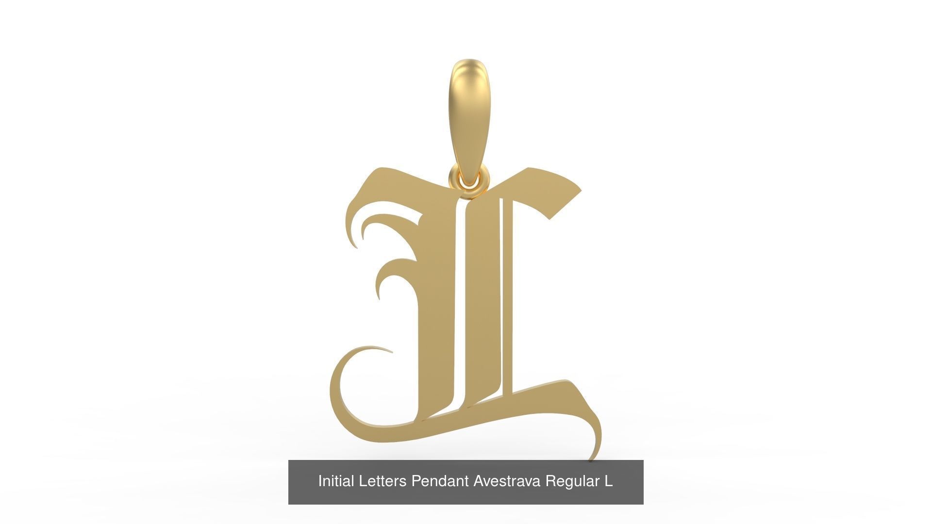 Initial Letters Pendant Alphabets Avestrava Regular 3D Model Collection_14