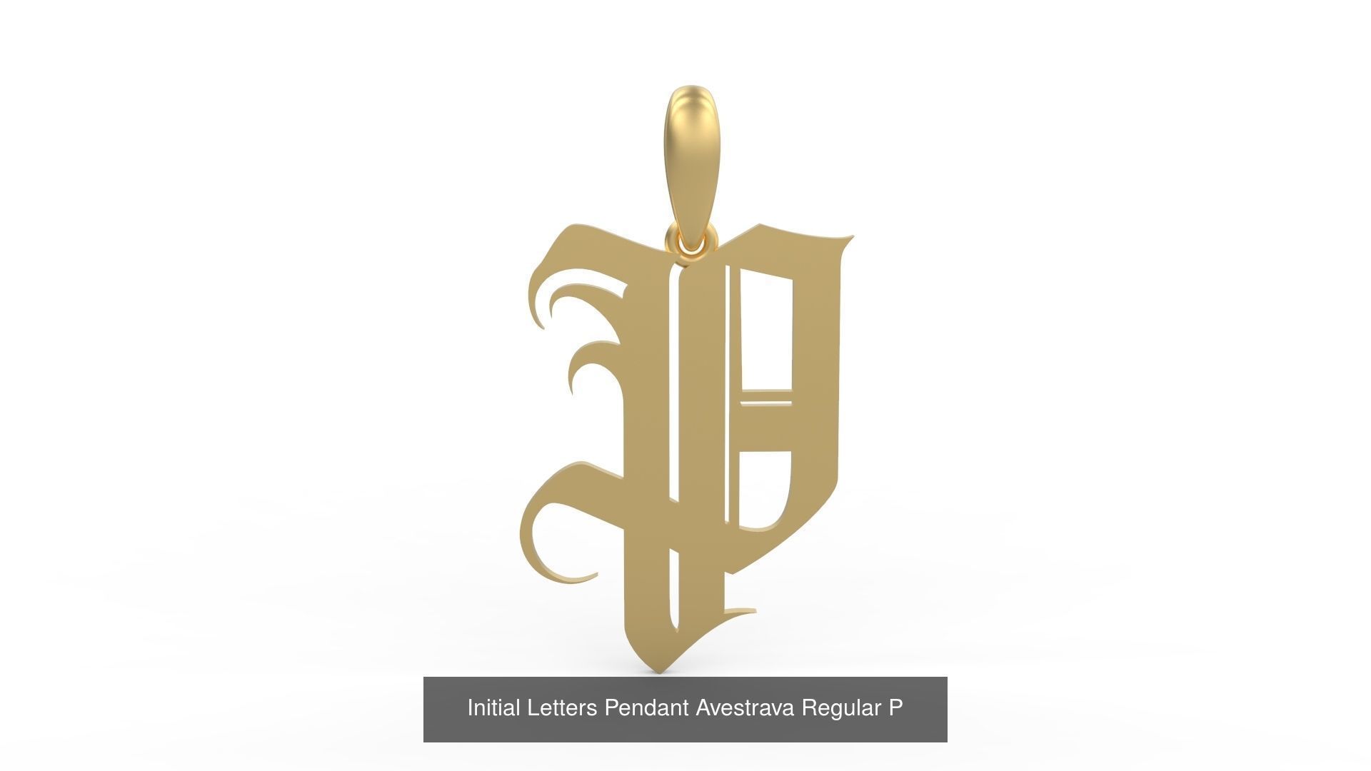 Initial Letters Pendant Alphabets Avestrava Regular 3D Model Collection_18