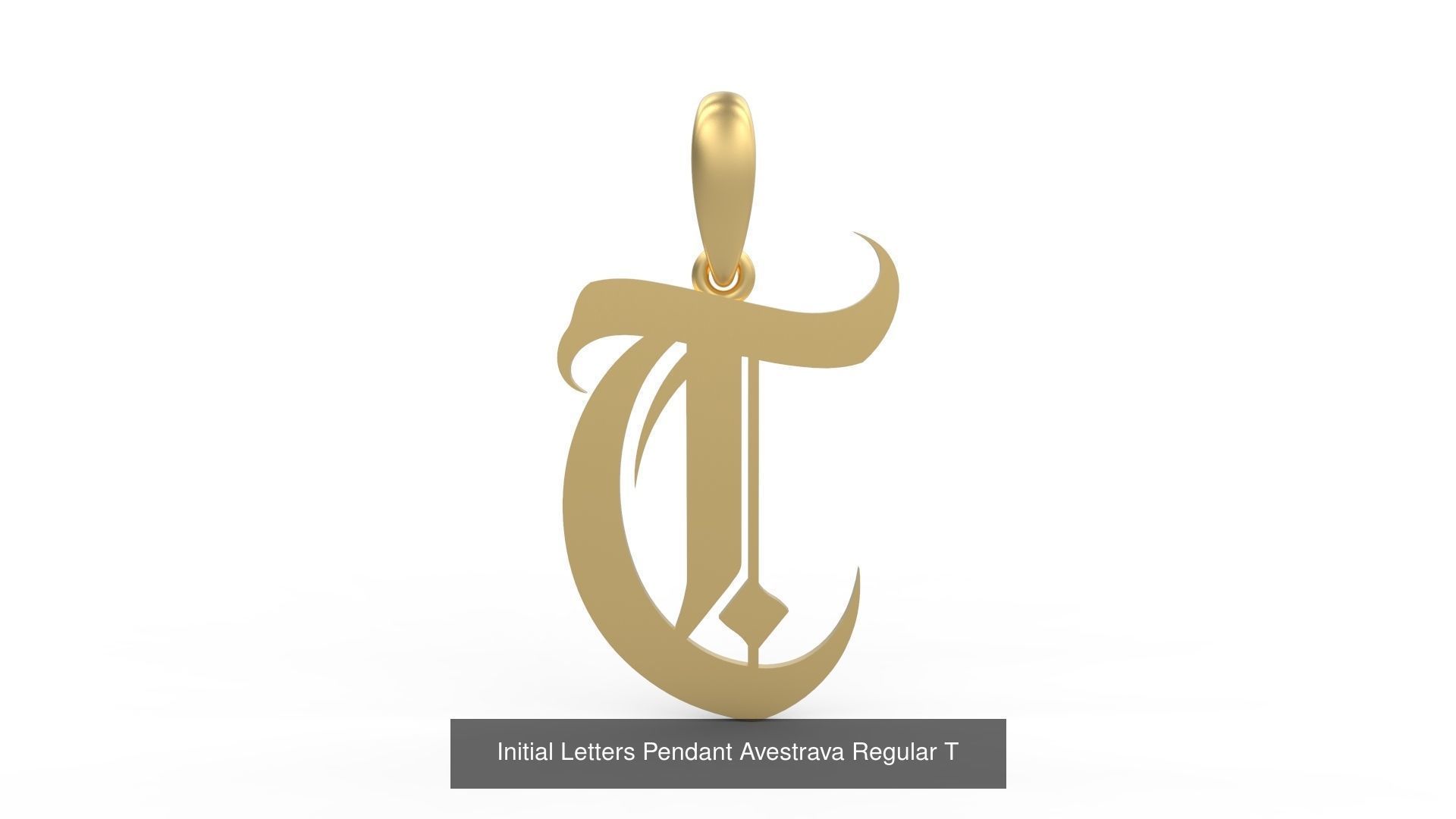 Initial Letters Pendant Alphabets Avestrava Regular 3D Model Collection_22
